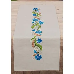 Stickläufer "Kornblumen"