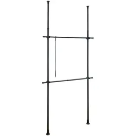 Wenko Teleskop-Garderobensystem Herkules Basic 75-120 x 165-300 x 11 cm