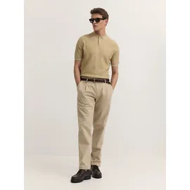 Bugatti Poloshirt "kurzarm", Herren, Gr. XXL, 40, beige, 50% Baumwolle, 50% Polyester, unifarben, regular fit, ohne Ausschnitt, Shirts, gestrickt in Regular Fit
