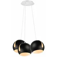 s.luce Ball 3-flg. 3x20 cm Schwarz/Weiß Rund