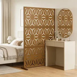 casa.pro Trennwand 180 x 120 cm Braun verzinkter Stahl