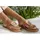 VIVANCE Pantolette Damen Braun/Goldfarben 42