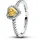 Pandora 198421C06 Silberring für Damen Funkelndes Erhabenes Herz Gelb, 60/19,1
