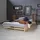 Homestyle4u Palettenbett 140 x 200 cm H2 Braun