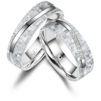 MARRYA Partnerring grau|weiß 54