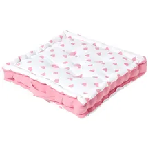 Homescapes Bodenkissen Rosa Herzen 50 x 50 cm Rosa
