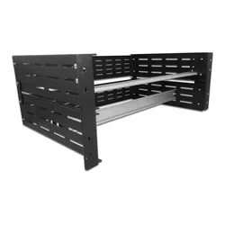 Delock DIN-Schienenmontagekit - Rack montierbar - Schwarz - 4U - 48.3 cm (19")