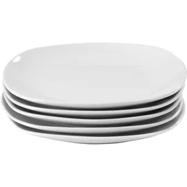 Home4You Dessertteller 12er Set - 19,5 x 19,5 cm - Porzellan - 12er Set