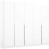 RAUCH Möbel Alabama Schrank Kleiderschrank Drehtürenschrank Weiß 5-türig Zubehörpaket Basic 3 Kleiderstangen, 3 Einlegeböden BxHxT 226x210x54 cm