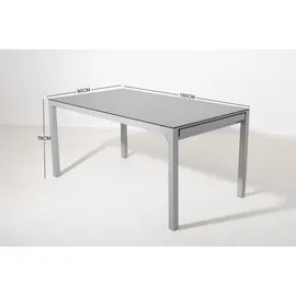 Gardissimo Faro Ausziehtisch 160-260 x 90 x 76 cm Silber