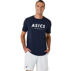 ASICS Herren Shirt MEN COURT TENNIS GRAPHIC TEE, MIDNIGHT, XXL
