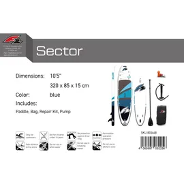 F2 Stand Up Paddle Board Sector 320 x 81,3 x 15 cm blau