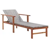vidaXL Sonnenliege 200 x 55 x 56 cm grau