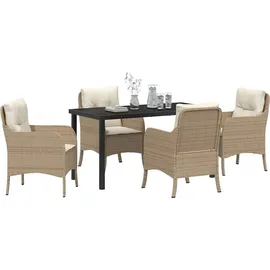 vidaXL Garten Essgruppe 5-tlg. Beige
