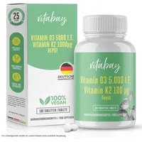 Vitabay Vitamin D3 K2 5000 IE 180 St