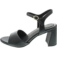 Marco Tozzi Damen Sandalen mit Absatz mit Verstellbarem Riemen Vegan, Schwarz (Schwarz), 38 EU