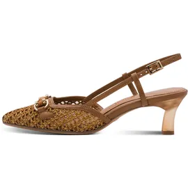 TAMARIS Damen Sling Pump mit Stilettoabsatz, braun, 38 EU