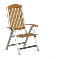 Merxx Keros Klappsessel 60 x 118 x 105 cm edelstahl/akazie
