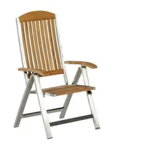 Merxx Keros Klappsessel 60 x 118 x 105 cm edelstahl/akazie
