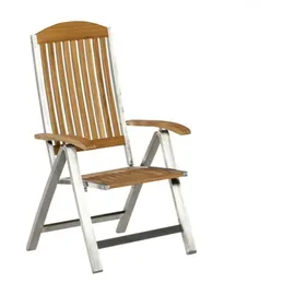 Merxx Keros Klappsessel 60 x 118 x 105 cm edelstahl/akazie