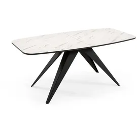 Feldmann-Wohnen Ferro 160 x 80 x 76 cm Bianco Marmor/Schwarz