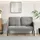 [en.casa] Sofa, + Bettsofa, Sofa Reichling 2-Sitzer Grau 2-Sitzer