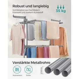 Songmics Wäscheständer 173 grau