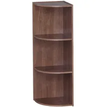 Iris Ohyama Eck-Holzbücherregal 3 Etagen Braun
