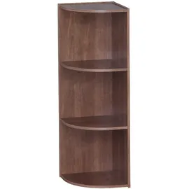Iris Ohyama Eck-Holzbücherregal 3 Etagen Braun
