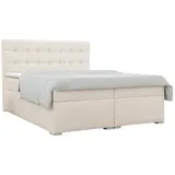 Deine Möbel 24 Boxspringbett CLAUDIA Boxbett Komplettbett inkl. Bonellfederkernmatratzen H3 (Taschenfederkernmatratzen 7 Zonen H4 optional Grau Hellgrau Schwarz Anthrazit Beige Samt Velour, 3-St., Polsterbett Ehebett Bett mit Topper und Bettkästen, Matratzen H3 / H4), mit Topper, mit Bettkästen, 120x200 140x200 160x200 180x200 200x200 beige