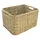 Dekoleidenschaft Aufbewahrungskorb aus Rattan 46 x 36 x 28 cm beige