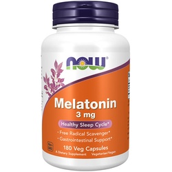 Now Foods Melatonin 3 mg - Melatonin 3 mg Kapsel (180 Kapseln)