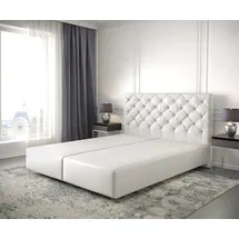 DeLife Boxspringgestell Dream-Great 140x200 cm Kunstleder Weiß - Weiß