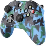 TNP Silikon Gel Controller Skin Set für Xbox One S/Xbox – Weiche Gummi-Griff-Schutzhülle & Anti-Rutsch-Thumbstick-Kappen für Microsoft Xbox One S/Xbox Wireless Gaming Gamepad