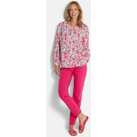 GOLDNER Kurzarmbluse Druckbluse mit floralem Design bunt 20