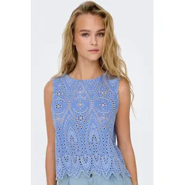Only ONLTULUM SL EMB TOP NOOS WVN Blau XS