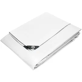 ECD Germany Abdeckplane 4 x 6 m Weiß