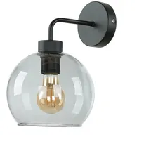 Licht-Erlebnisse Kugel Wandlampe (B17xH28) Schwarz