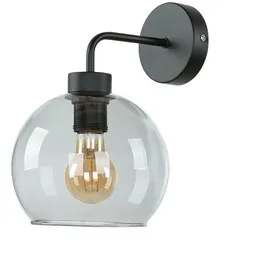 Licht-Erlebnisse Kugel Wandlampe (B17xH28) Schwarz