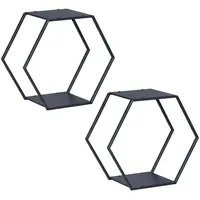 [en.casa] Tand Bücherregal 32 x 37 x 19 cm Schwarz