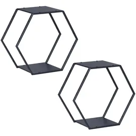 [en.casa] Tand Bücherregal 32 x 37 x 19 cm Schwarz