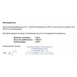 UVC Licht Raumluftfilter Lumair 400 schwarz