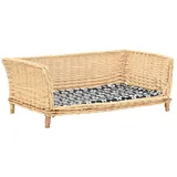 vidaXL Hundekorb mit Kissen 90x54x35 cm Natur Weide
