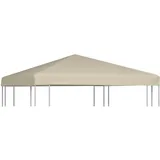 HIGSOSE Pavillondach 310 g/m2 3x3 m Beige Ersatzdach Pavillon Pavillon Zubehör Pavillondach Wasserdicht Stabil Winterfest Dach für Pavillon Gartenpavillon Abdeckung