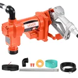 Vevor Dieselpumpe, 12 V DC, 75,7 L/min, 1/4 PS, Kraftstoffpumpe mit manueller Düse, Auslass- und Saugschlauch, für Benzin, Kerosin, Ethanolmischungen, Methanol, Biodiesel