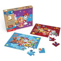 Spin Master PAW Patrol Holzpuzzle-Sammlung, 3er Set mit stabiler Holzbox zur Aufbewahrung, 24-teilige Kinderpuzzles, Puzzle-Spaß für Vorschulkinder ab 3 Jahren
