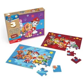 Spin Master PAW Patrol Holzpuzzle-Sammlung, 3er Set mit stabiler Holzbox zur Aufbewahrung, 24-teilige Kinderpuzzles, Puzzle-Spaß für Vorschulkinder ab 3 Jahren