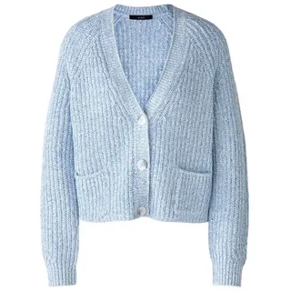 Oui Strickjacke LAFONYA baumwollmischung Baumwollmischung blau 34