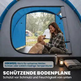 Outsunny Tunnelzelt 2-3 Personen Hellblau