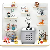 stadtecken Holzregal passend für Toniebox 2 I Geeignet für ca. 50 Tonies I Perfekte Aufbewahrung im Kinderzimmer I Regal zum Aufstellen oder Aufhängen (Freunde, Groß)